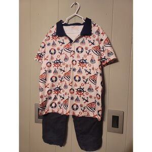 Cherokee Cargo Pants with Pete and Lucy Sailor Shirt (Size 5) (INV-172)